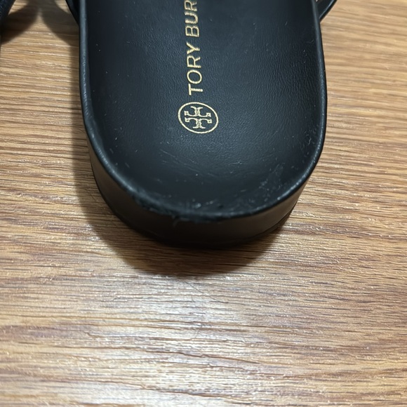 Tory Burch Black Logo Sandals - Picture 3 of 3